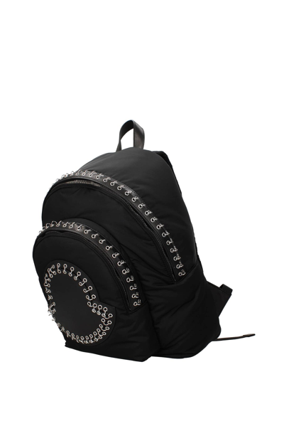 Shop Moncler Backpacks And Bumbags Fabric In Black