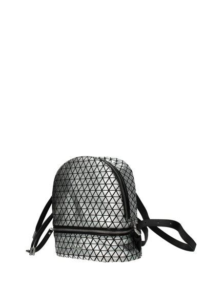 Shop Pollini Backpacks And Bumbags Polyurethane In Silver