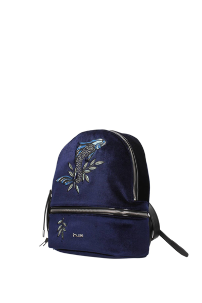 Shop Pollini Backpacks And Bumbags Velvet In Blue