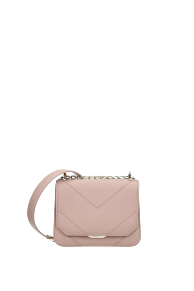 Shop Bulgari Crossbody Bag Leather In Pink