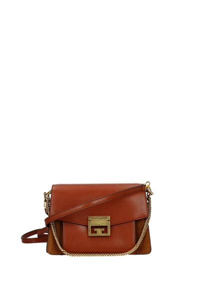 Shop Givenchy Handbags Gv3 Leather In Brown