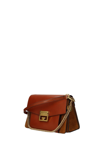 Shop Givenchy Handbags Gv3 Leather In Brown