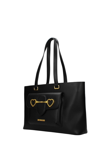 Shop Love Moschino Shoulder Bags Polyurethane Black
