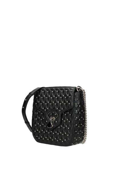 Shop Bulgari Crossbody Bag Leather In Black