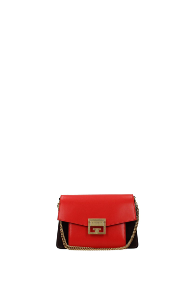 Shop Givenchy Handbags Gv3 Leather Red In Brown