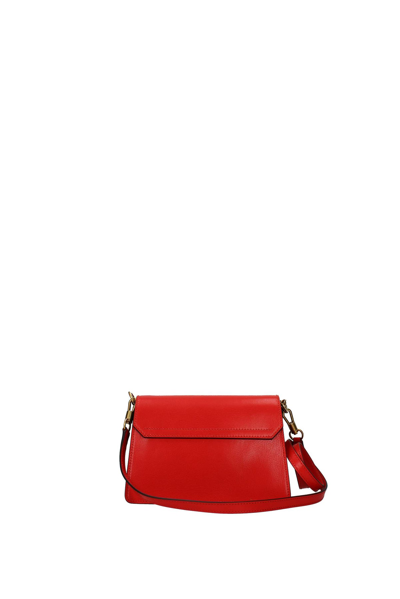 Shop Givenchy Handbags Gv3 Leather Red In Brown