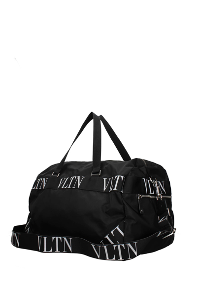 Shop Valentino Travel Bags Fabric In Black