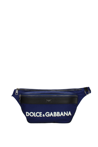 Shop Dolce & Gabbana Backpack And Bumbags Fabric In Blue
