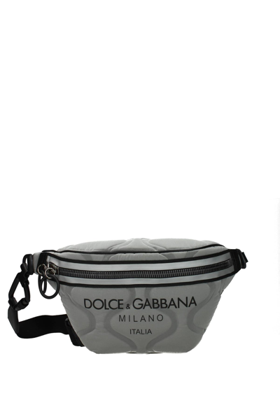 Shop Dolce & Gabbana Backpack And Bumbags Fabric In Silver