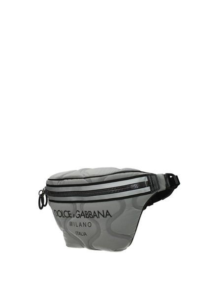 Shop Dolce & Gabbana Backpack And Bumbags Fabric In Silver