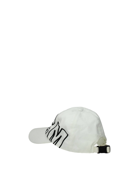 Shop Msgm Hats Cotton Black In White