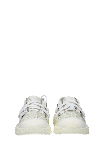 Shop Giuseppe Zanotti Sneakers Urchin Fabric In White