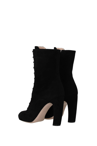 Shop Miu Miu Ankle Boots Suede In Black