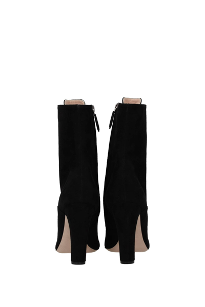 Shop Miu Miu Ankle Boots Suede In Black