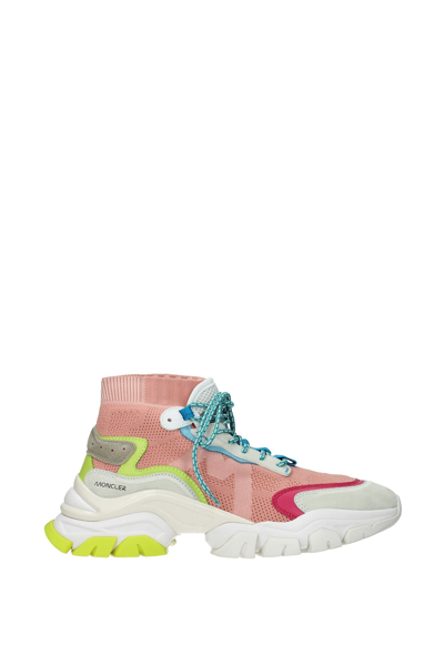 Shop Moncler Sneakers Fabric In Pink