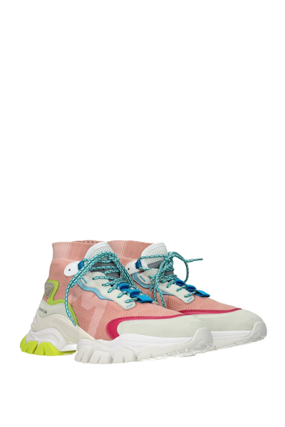 Shop Moncler Sneakers Fabric In Pink