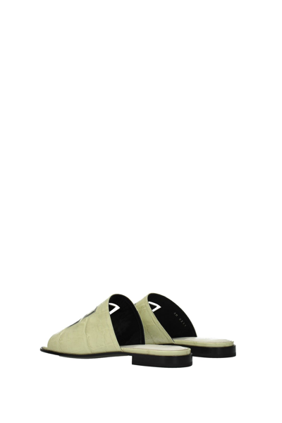 Shop Givenchy Slippers And Clogs 4g Leather Silky In Beige