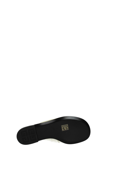 Shop Givenchy Slippers And Clogs 4g Leather Silky In Beige