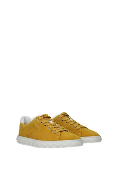 Shop Jimmy Choo Sneakers Suede Sun In Yellow