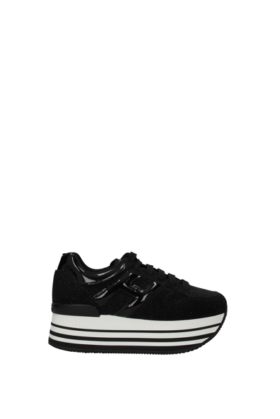 Shop Hogan Sneakers Glitter In Black