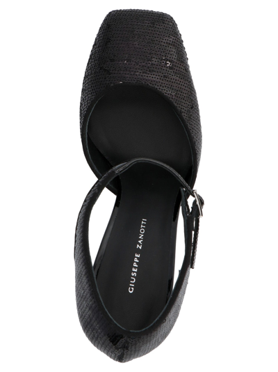 Shop Giuseppe Zanotti 'bebe' Paillettes Sandals In Black