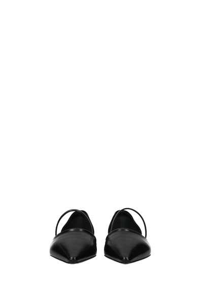 Shop Prada Sandals Leather In Black