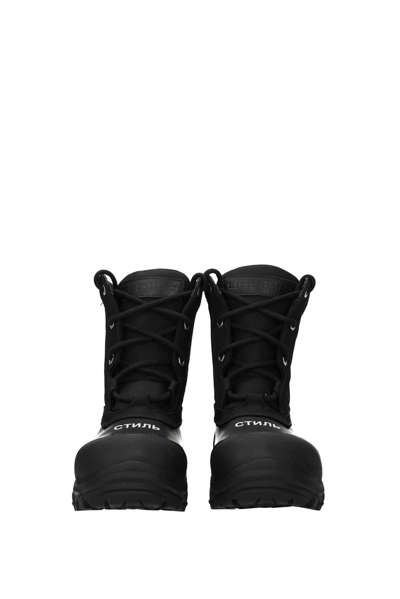 Shop Heron Preston Ankle Boots Rubber In Black