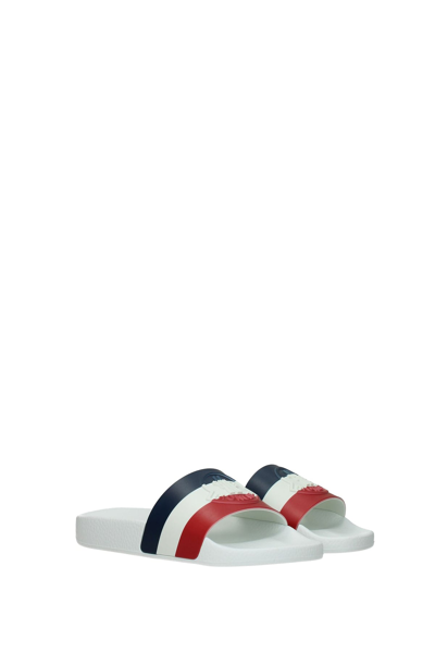 Shop Moncler Slippers And Clogs Jeanne Rubber In White