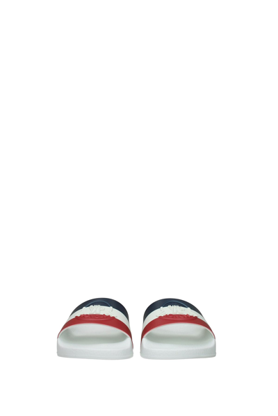Shop Moncler Slippers And Clogs Jeanne Rubber In White