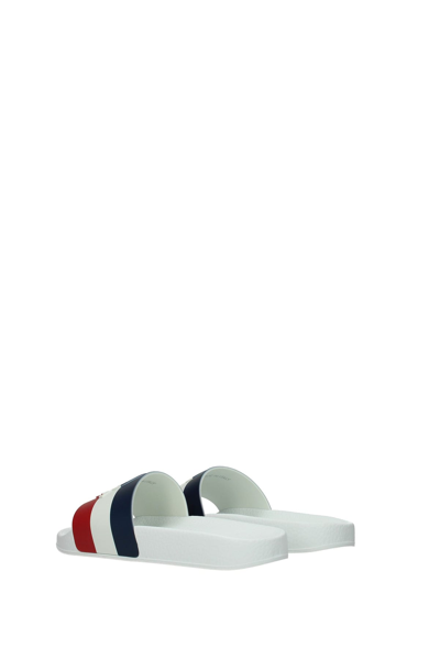 Shop Moncler Slippers And Clogs Jeanne Rubber In White
