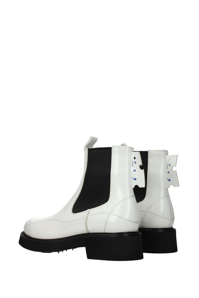 Shop Off-white Ankle Boots Chelsea Leather In White