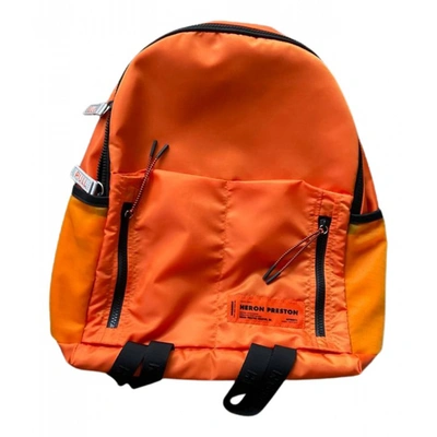 Pre-owned Heron Preston Travel Bag In Orange