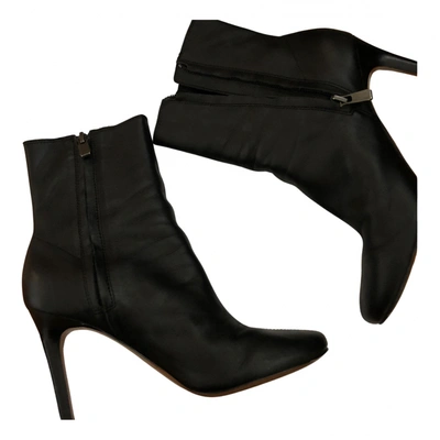 Pre-owned & Other Stories & Stories Leather Ankle Boots In Black