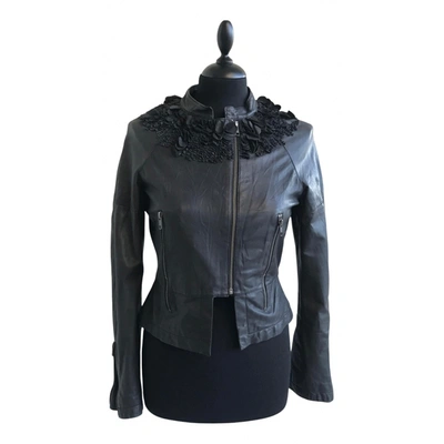 Pre-owned Givenchy Leather Biker Jacket In Black