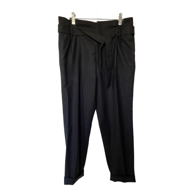 Pre-owned Pablo Wool Carot Pants In Black