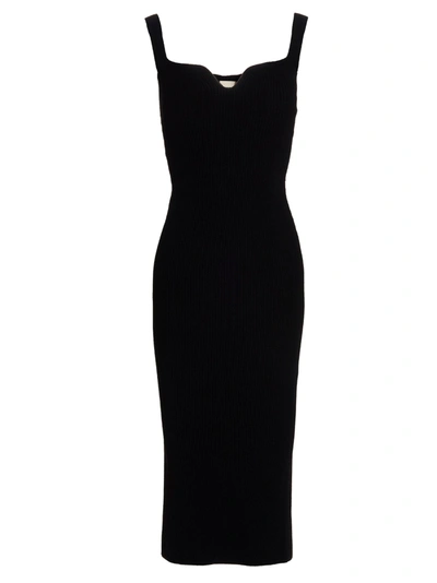Shop Khaite Nina Knitted Dress In Black