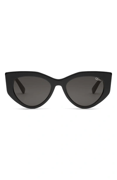 Shop Quay Persuasive 55mm Cat Eye Sunglasses In Black / Smoke