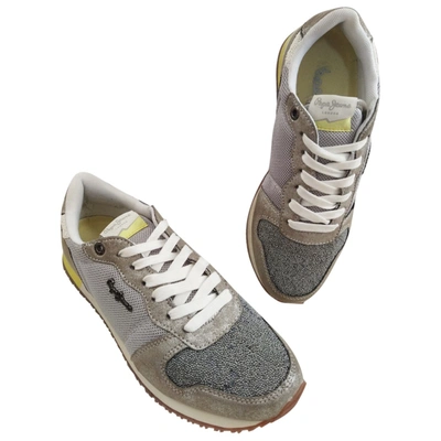 Pre-owned Pepe Jeans Glitter Trainers In Silver