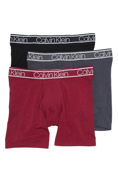 Shop Calvin Klein Boxer Briefs In Uip Blk/brd/gre