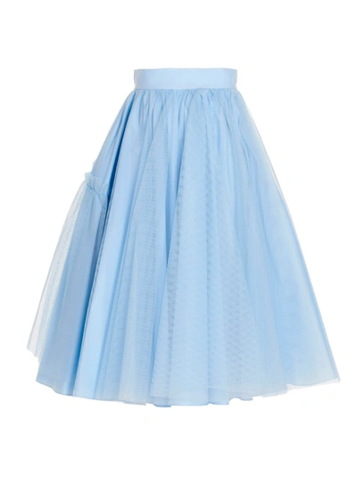 Shop Alexander Mcqueen Skirt In Azzurro