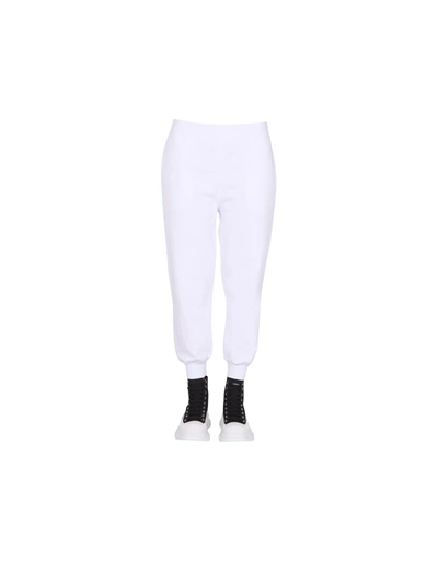 Shop Alexander Mcqueen Optic White Jogging Pants