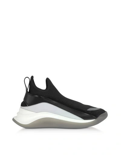 Shop Sportmax Black High-performance Futuristic Sneakers