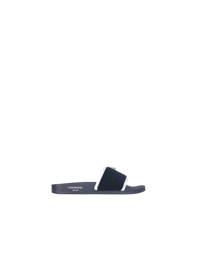 Shop Thom Browne Sponge Slide Sandals In Blue