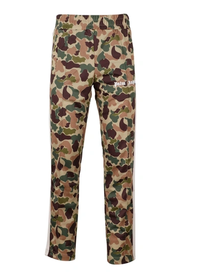 Shop Palm Angels Camo Track Pants In Green