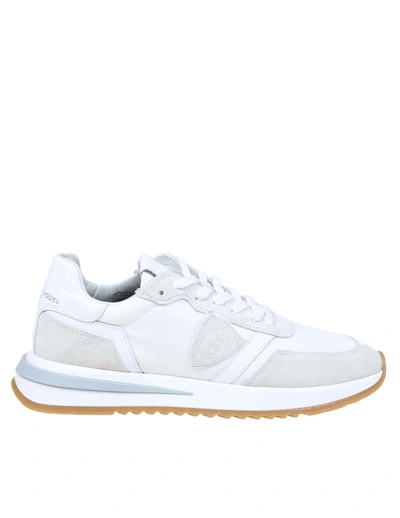 Shop Philippe Model Tropez 2.1 Sneakers In Suede And Nylon In White