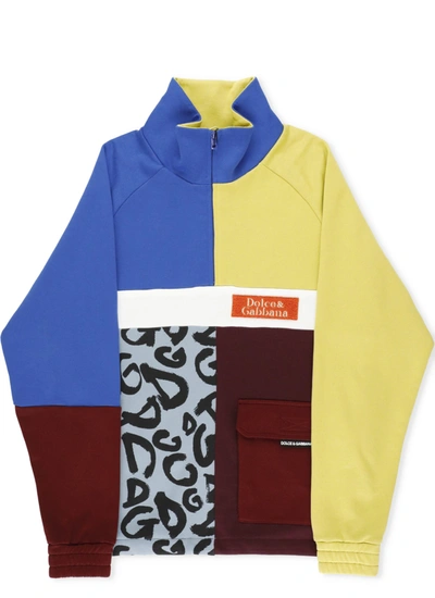 Shop Dolce & Gabbana Colorblock Sweatshirt In Variante Abbinata