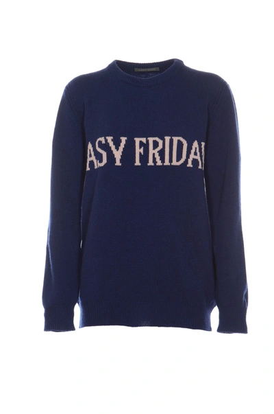 Shop Alberta Ferretti Easy Friday Sweater In Fantasia Blu