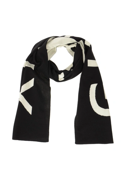 Shop Givenchy Logo Print Scarf In Black White