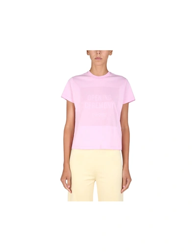 Shop Opening Ceremony Crew Neck T-shirt In Pink
