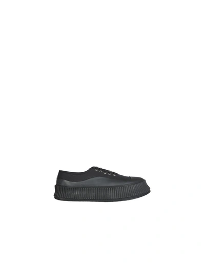 Shop Jil Sander Low Sneakers In Black